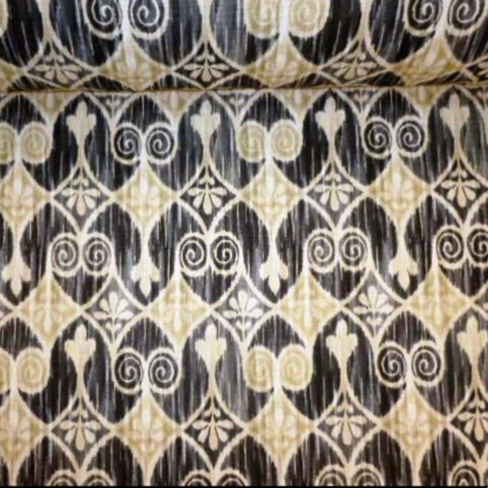 Sheraton Ikat Color Ebony Bohemian Cotton Print